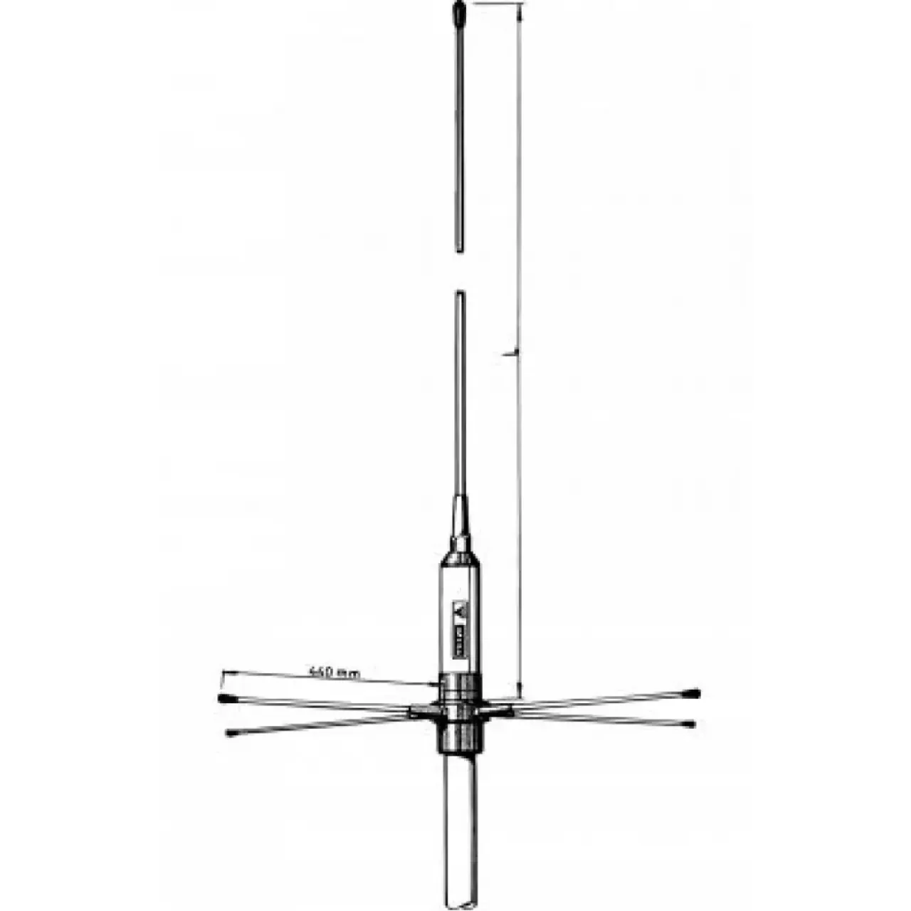 Antenne VHF ground plane 5/8 gain 3dB